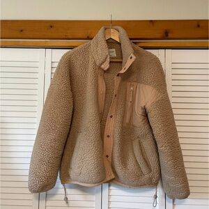 Abercrombie x Sister Studio Beige Sherpa Jacket